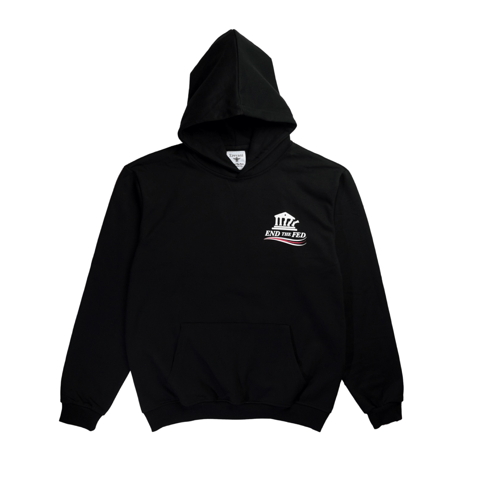 Black End the Fed hoodie front