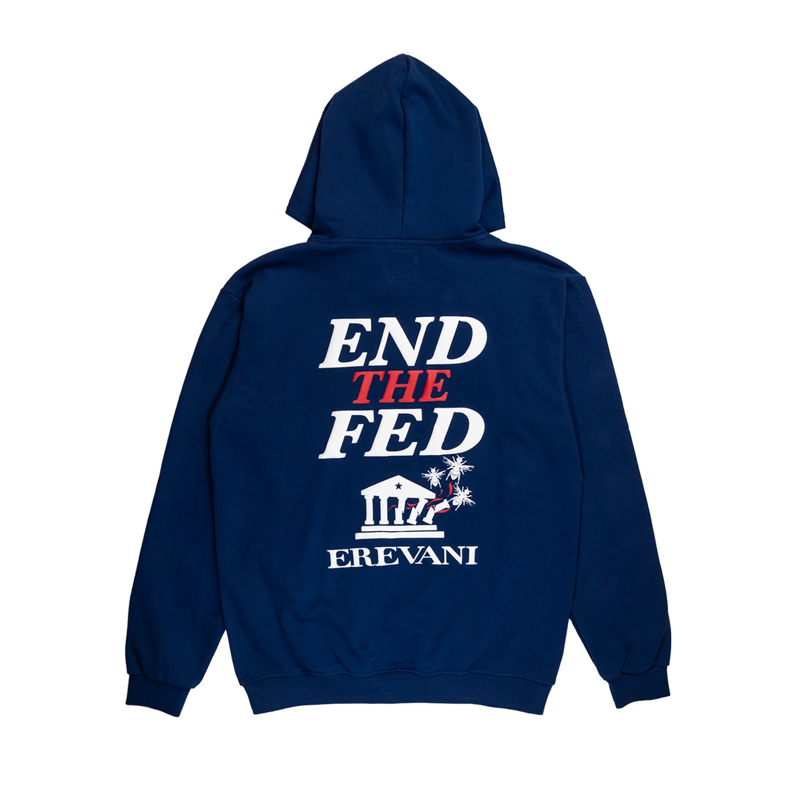 Navy End the Fed hoodie back