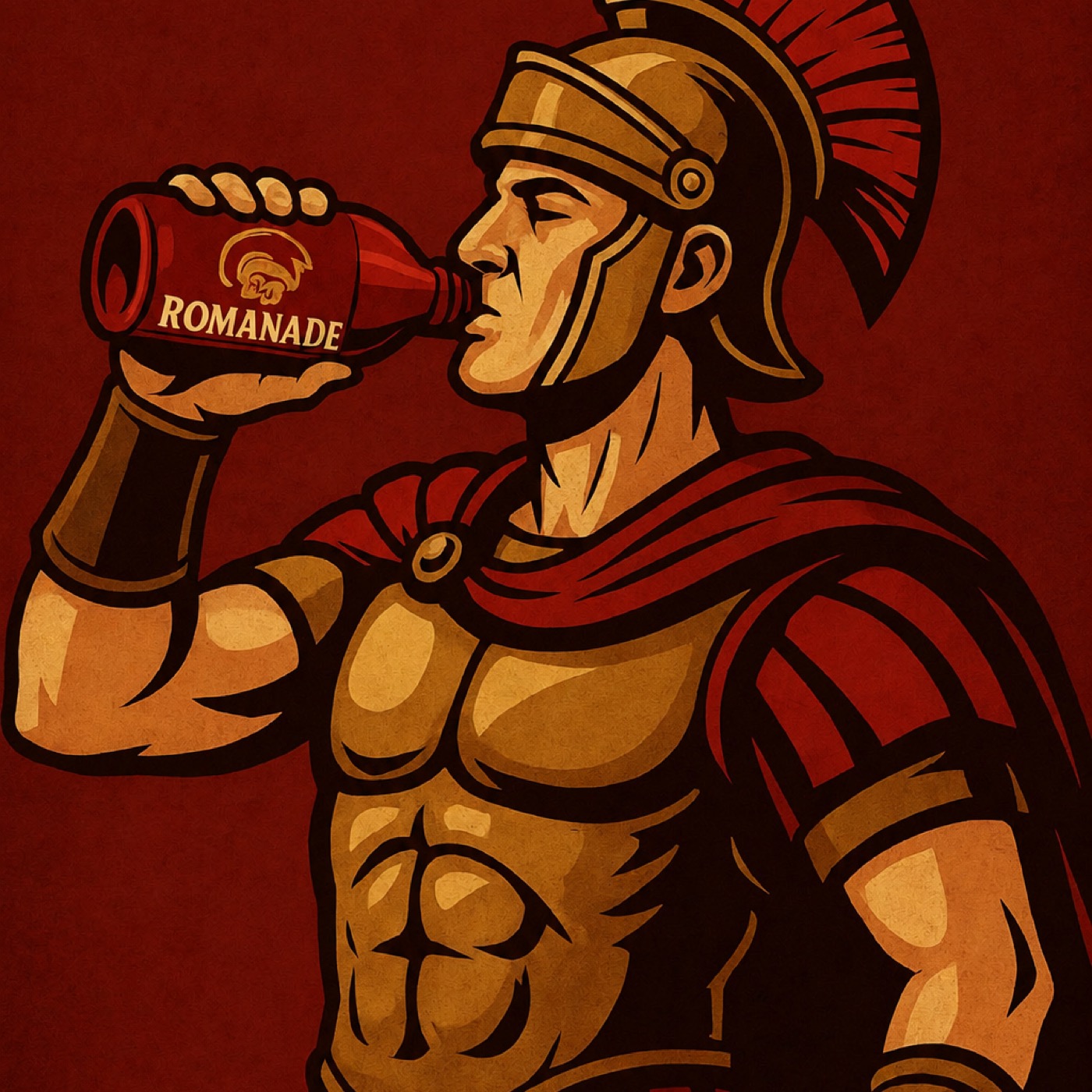 Romanade illustrated Roman bottle art